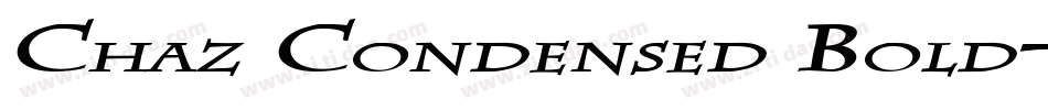 Chaz Condensed Bold字体转换